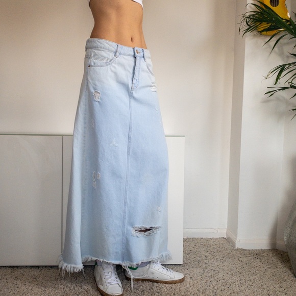 Zara maxi denim skirt Clearance